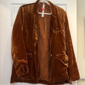 Anthropologie copper velvet jacket